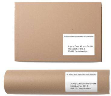 Avery Zweckform Avery 6601, Weiß, Selbstklebendes Druckeretikett, A4, Papier, Laser/Inkjet, Rechteck