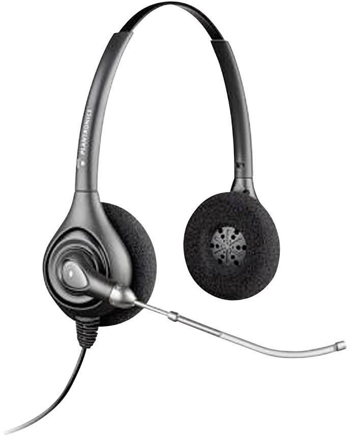 Plantronics SupraPlus® DW261/A Telefon On Ear Headset kabelgebunden Stereo Schwarz Noise Cancelling