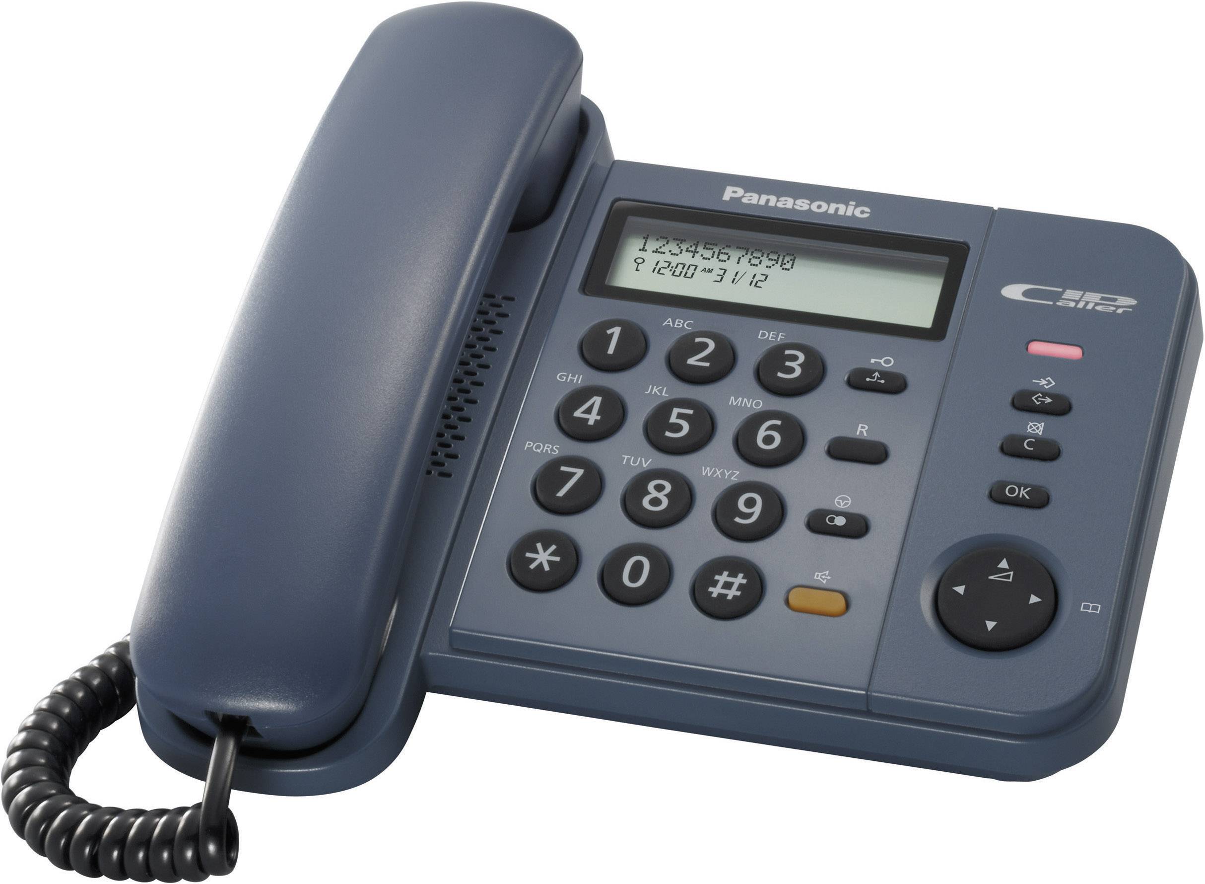 Panasonic KX-TS580GC Schnurgebundenes Telefon, analog Freisprechen Matt Dunkelblau