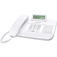 Gigaset DA710 Schnurgebundenes Telefon, analog Headsetanschluss, Freisprechen Matt Weiß Gigaset DA710 Schnurgebundenes Telefon, analog Headsetanschluss, Freisprechen Matt Weiß