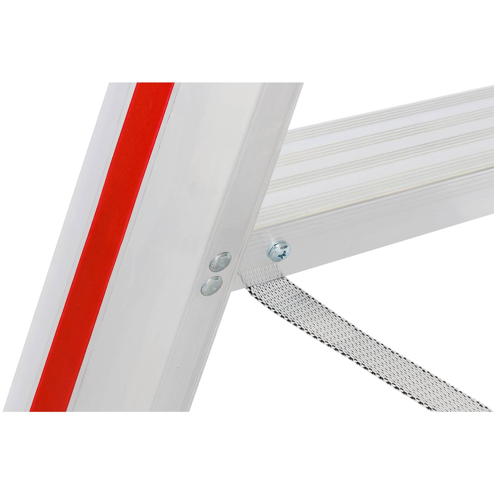 Hymer Stufenstehleiter mit vernieteten Leiterschuhen 2x7 Stufen