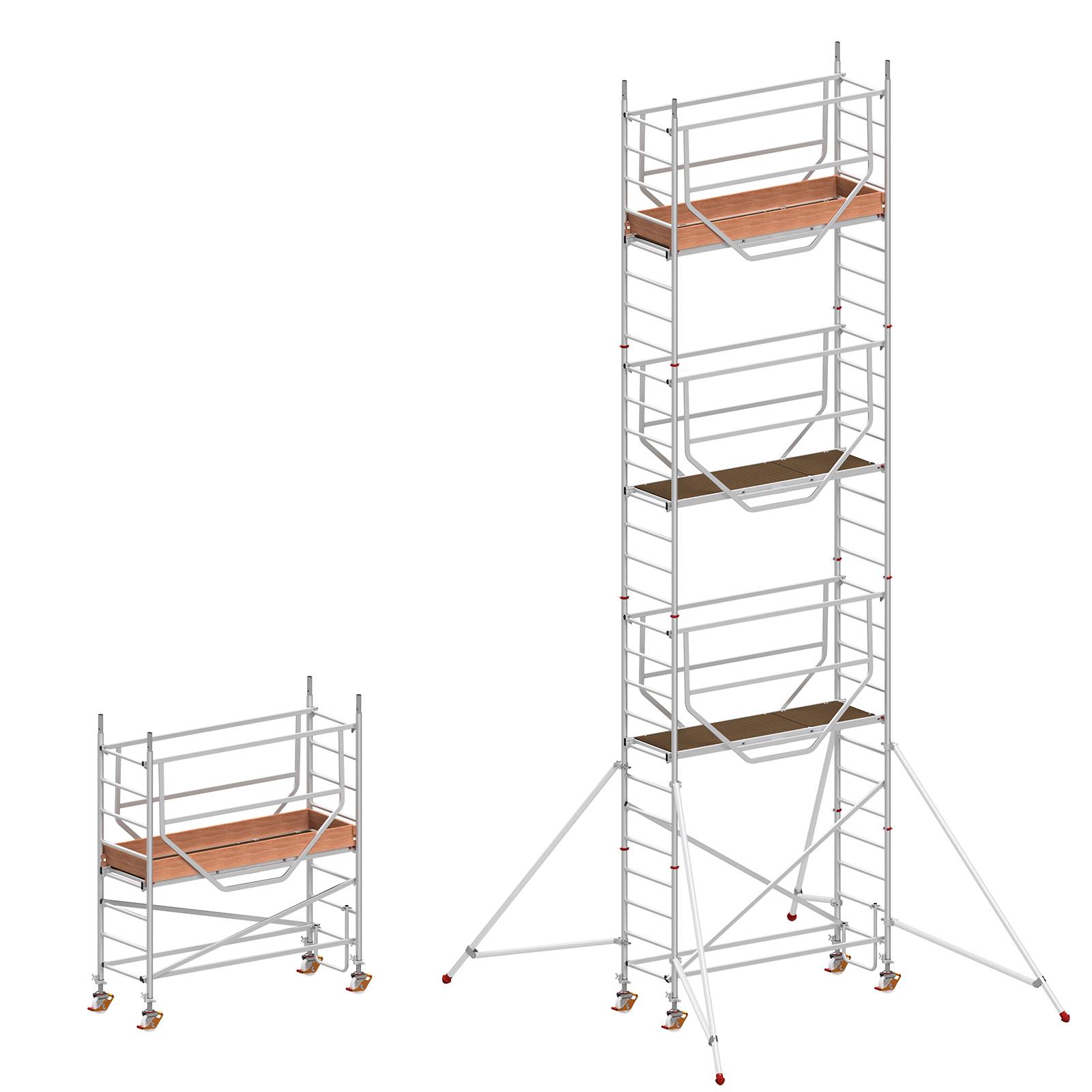 Fahrgerüst, Bühnenlänge 2,00 m geschweißt, Bühnenb. 0,72 m, 8er Rahmenteile, Gew