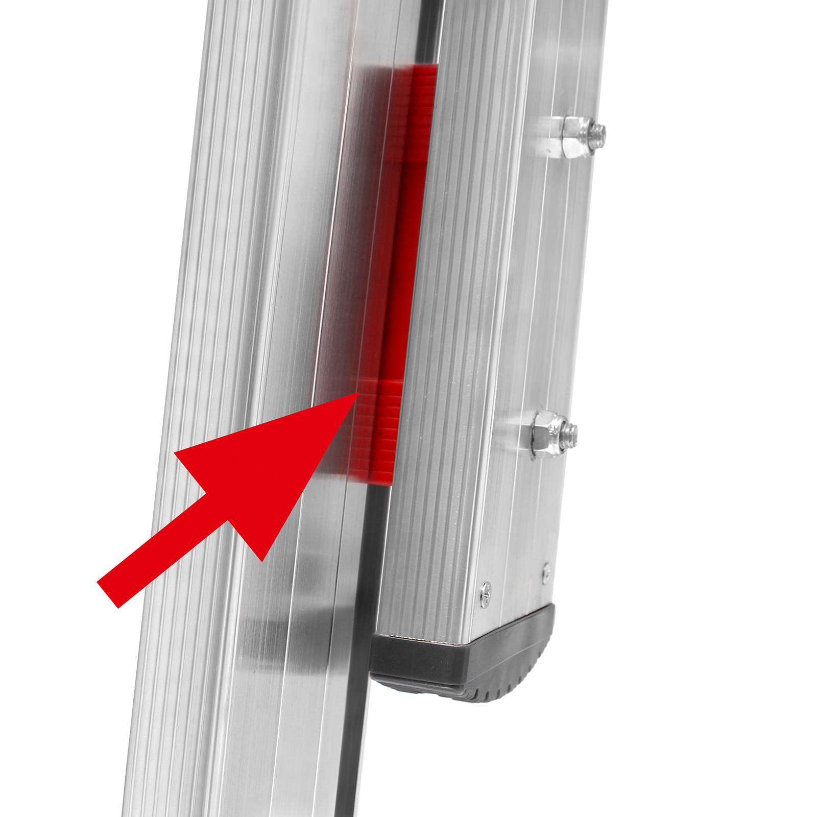 Seilzugleiter, 3-teilig, 3x16 Sprossen, Leiterlänge aus-/eingefahren 11,46/4,75
