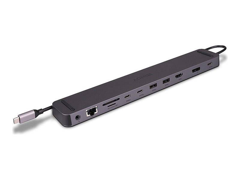 LINDY 43392, USB C Laptop Mini Dockingstation mit 8K-Unterstützung bei einem Display und 4K60 bei 2 Displays & 100W