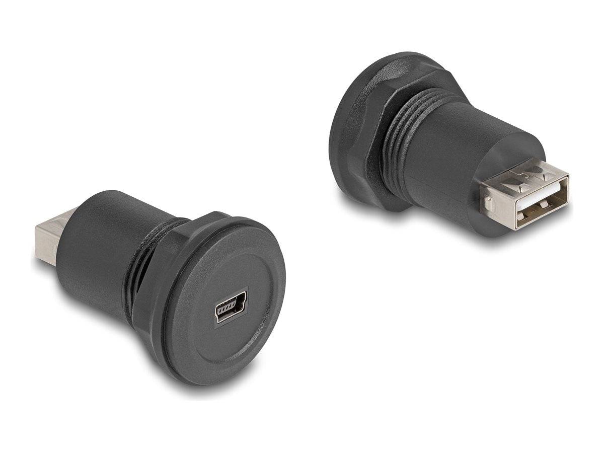 Delock USB-Adapter - USB (W) zu mini-USB Typ B (W) - Schwarz