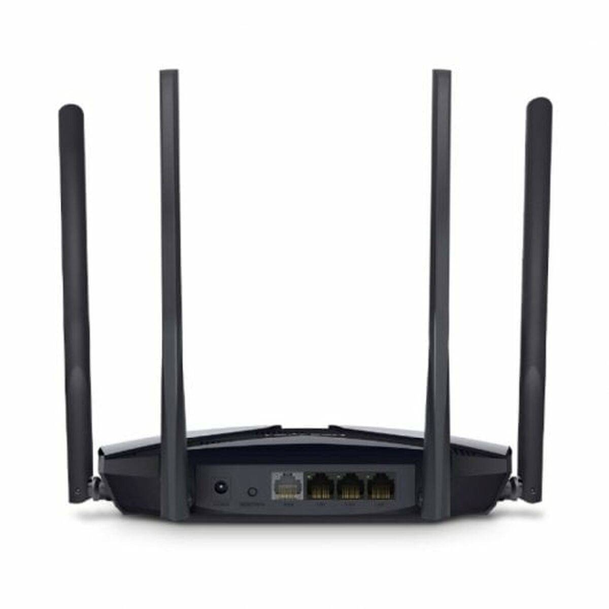 TP-LINK - Mercusys MR80X, Wi-Fi 6 (802.11ax), Dual-Band (2,4 GHz/5 GHz), Eingebauter Ethernet-Anschluss, Schwarz, Tablet