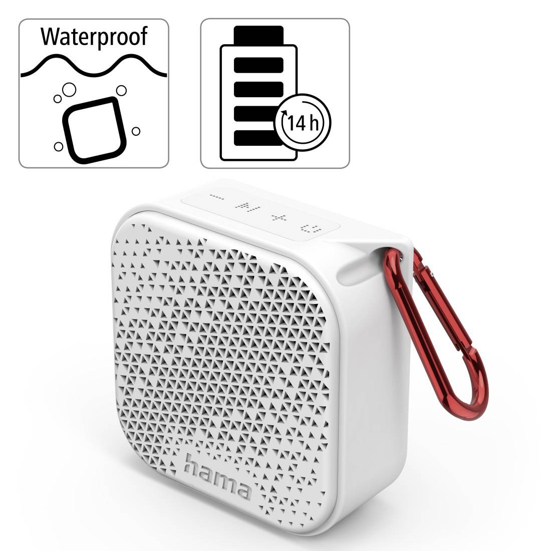hama 00188225 Bluetooth®-Lautsprecher "Pocket 3.0" kleine Box, wasserdicht IP67, 3,5W, WS