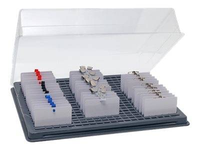 Evolis Sortiertisch für max.76 Karte schwarz mit klarem Deckel