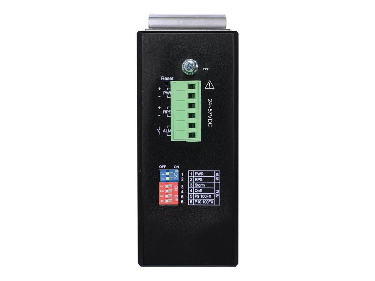 Eaton Tripp Lite series 8-Port Lite Managed Industrial Gigabit Ethernet Switch - 10/100/1000 Mbps, PoE+ 30W, 2 GbE SFP S