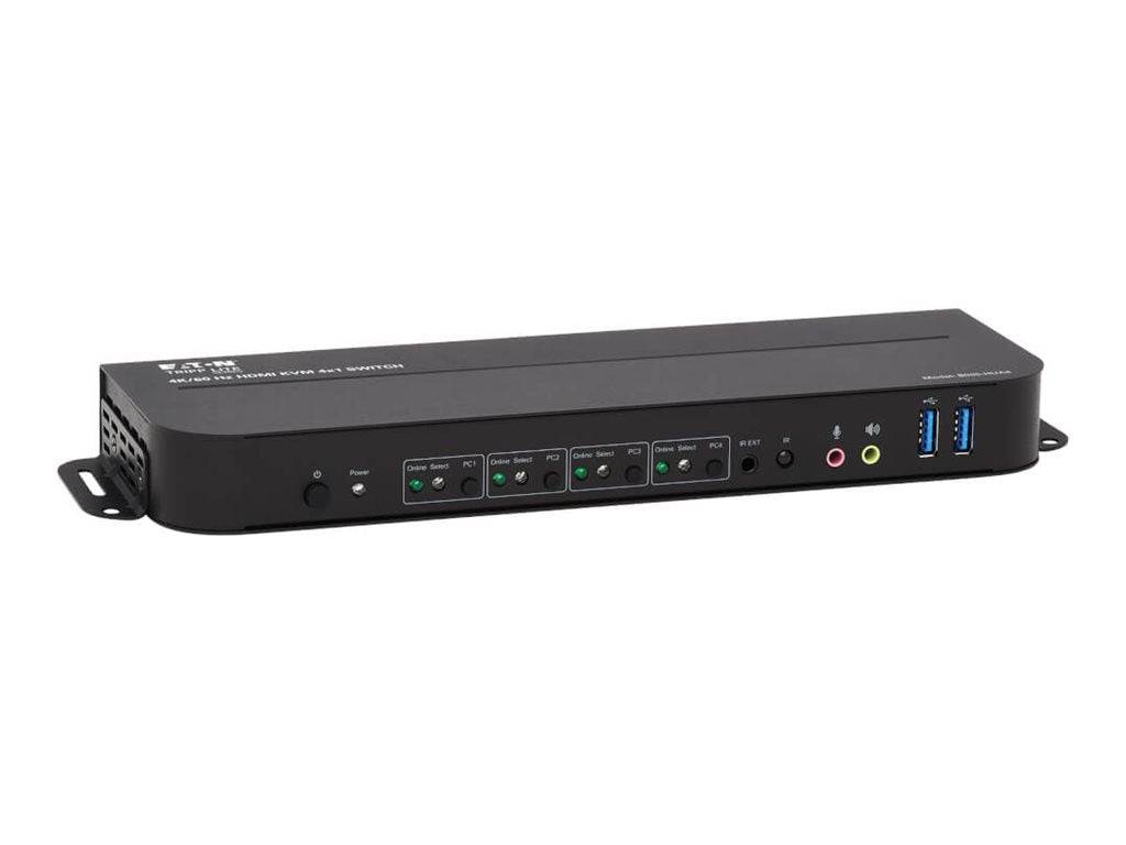 Eaton Tripp Lite series HDMI USB KVM Switch 4-Port 4K 60Hz HDR HDCP 2.2 IR USB Sharing