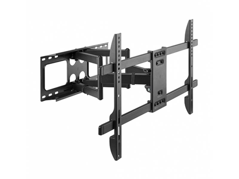 Gembird WM-80ST-02 - Befestigungskit (Wandmontage) - für LCD TV - Full Motion - Stahl, Kunststoff - Schwarz - Bildschirm