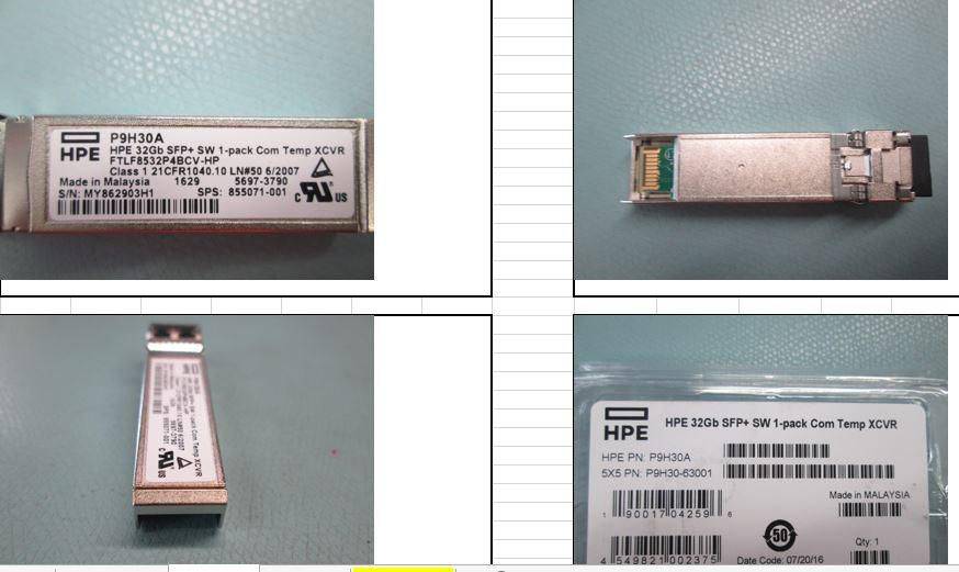 855071-001 - HPE SFP+ Transceiver Modul, 32GB Fibre Channel (SW)