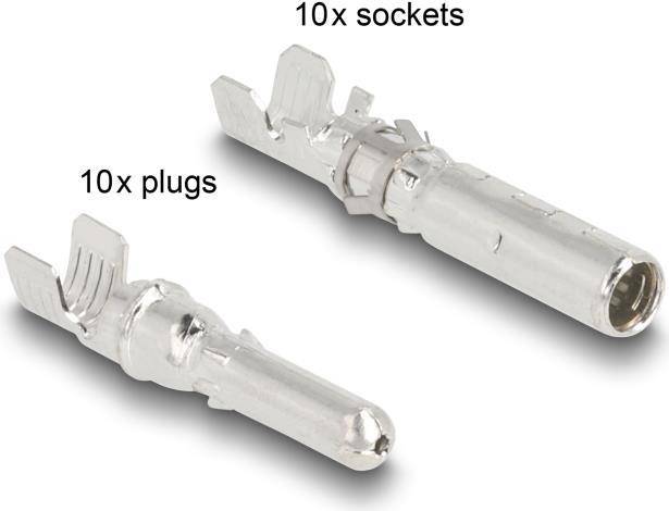Delock DL4 Solar Stiftkontakte zum Crimpen für Stecker und Buchsen, 20 Stück