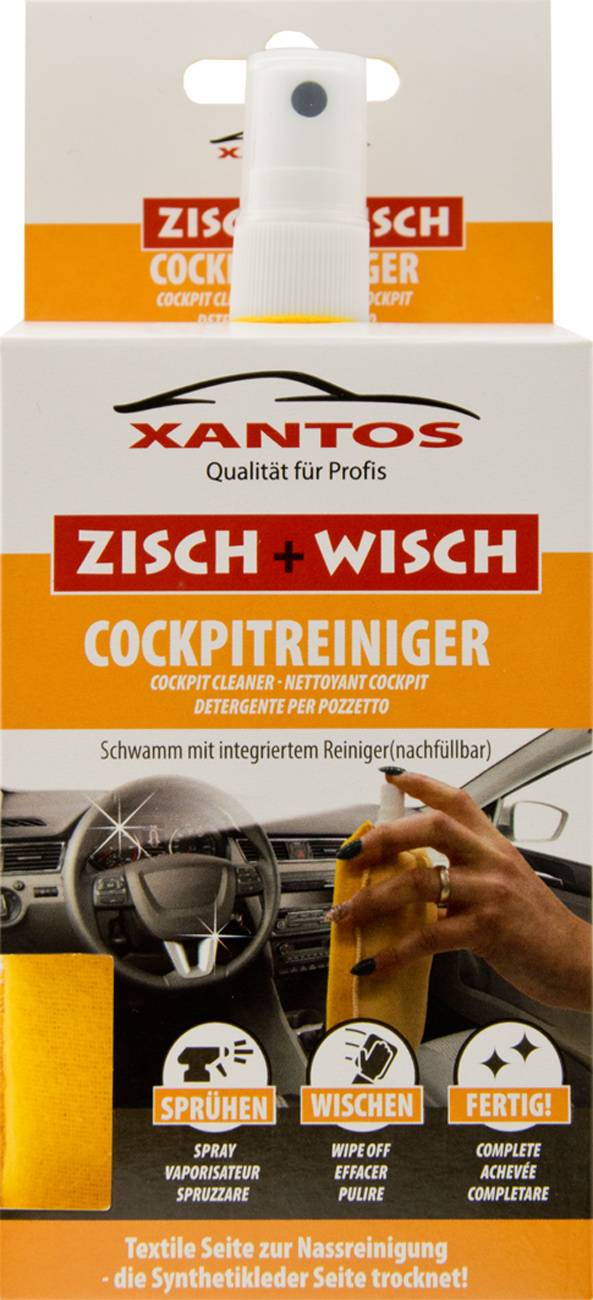 Xantos Zisch&Wisch - Cockpitreiniger im Reinigungstuch 40ml