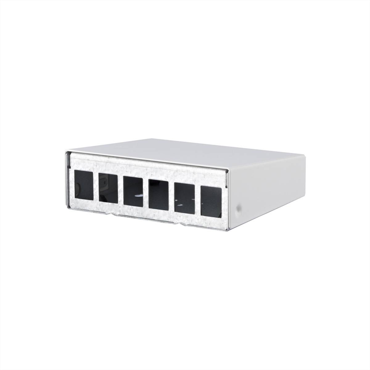 Metz Connect Keystone AP-Gehäuse 6 Port reinweiß RAL9010