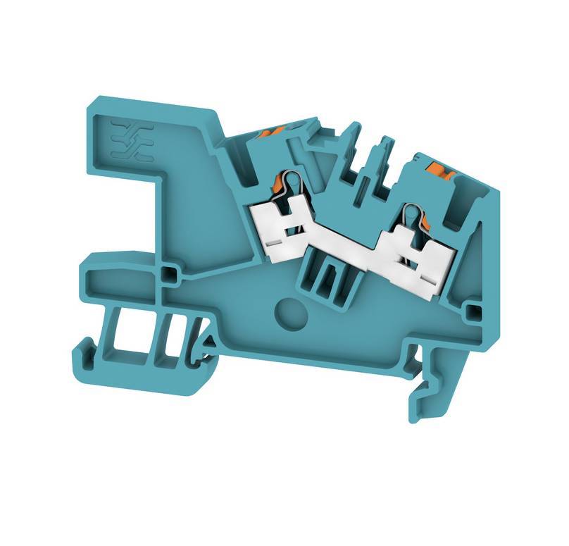 Weidmüller Durchgangsreihenklemme AITB 2.5 BB 2C BL 24 A, 800 V, 5,1 mm, 63,8 43,6 mm