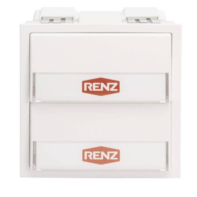 RENZ Tastenmodul 97-9-85270 2 Taster weiss (alt: 97-9-85096) Install.Baumaterial