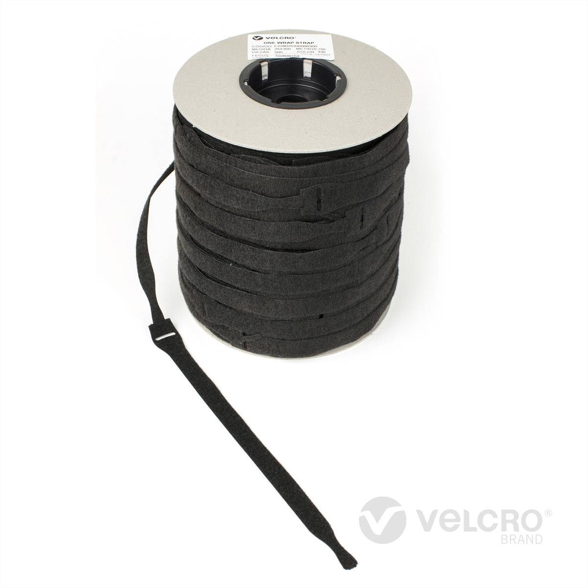 VELCRO® One Wrap® Strap 25mm x 300mm, 750 Stück, schwarz