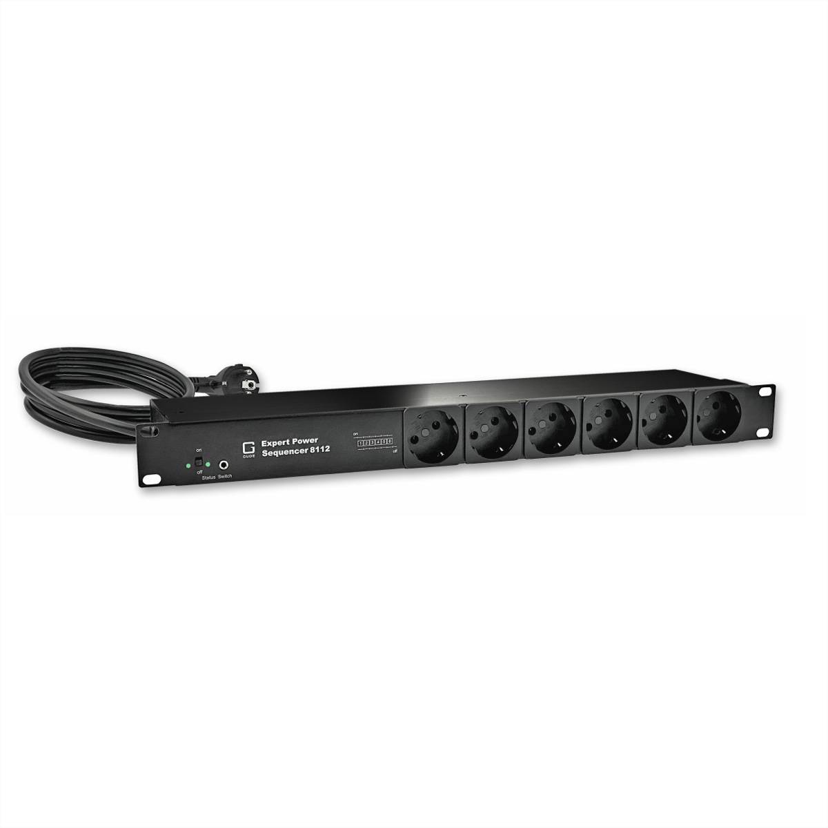 GUDE 8112-4 Expert Power Sequenzer 6x Schutzkontakt mit Überspannungsschutz und Netzfilter