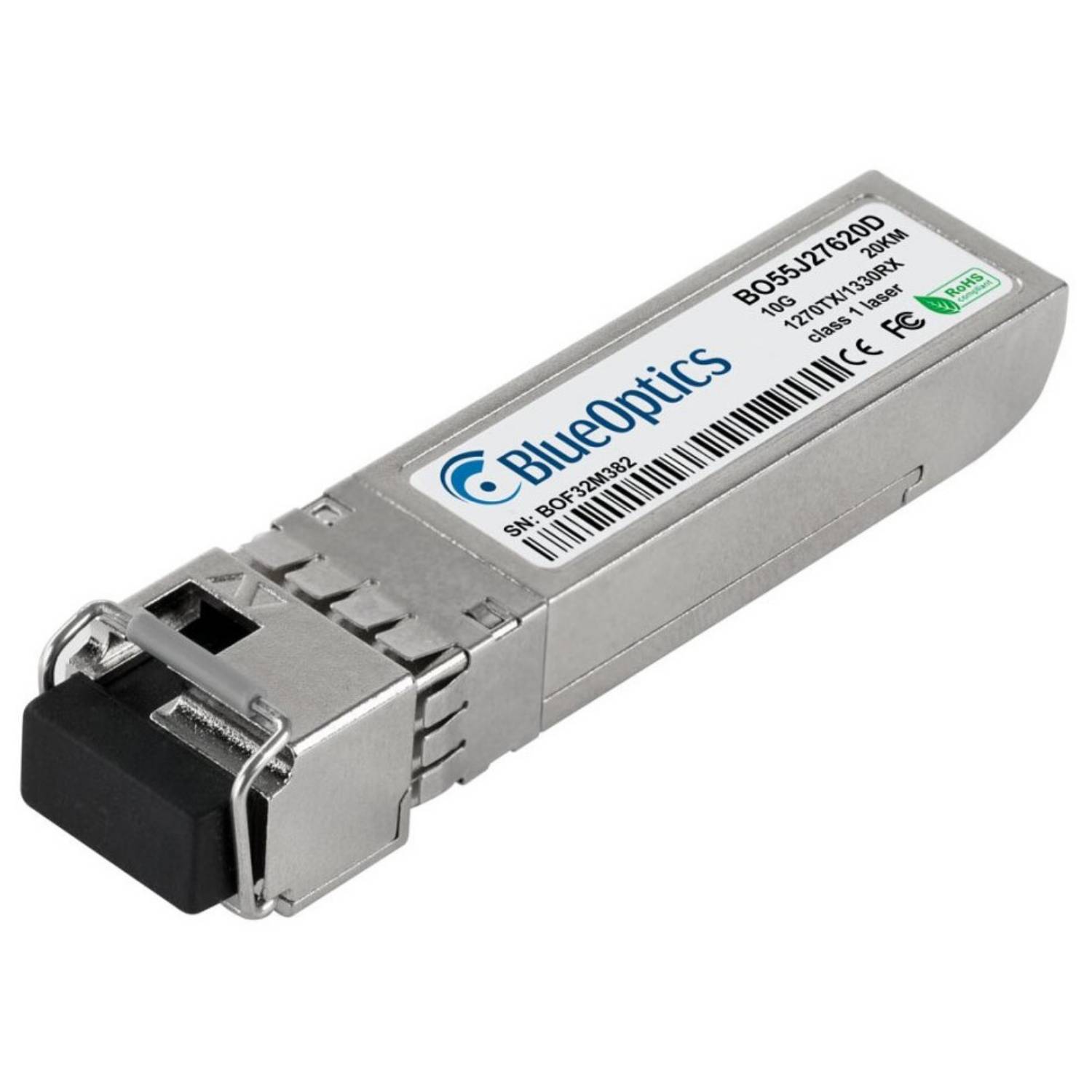 BlueOptics RAD SFP-P-5BDH-20 BlueOptics BO55J27620D SFP+ Bidi Transceiver, LC-Simplex, 10GBASE-BX-U,