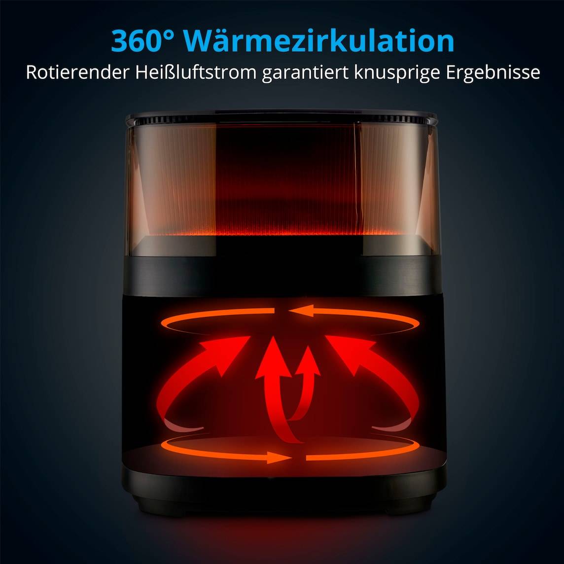 MEDION - Heißluft-Fritteuse MD 11780 5 l Schwarz