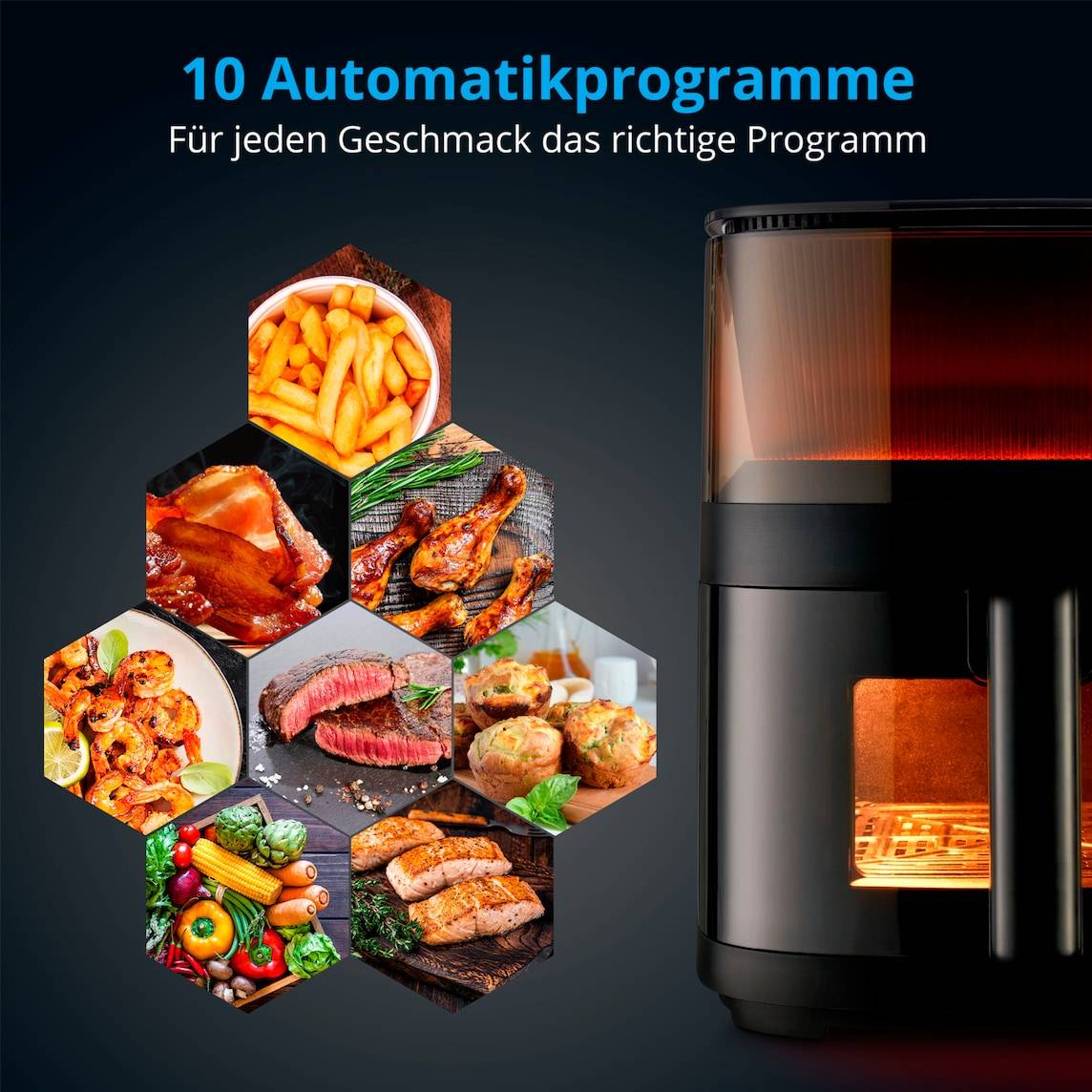 MEDION - Heißluft-Fritteuse MD 11780 5 l Schwarz