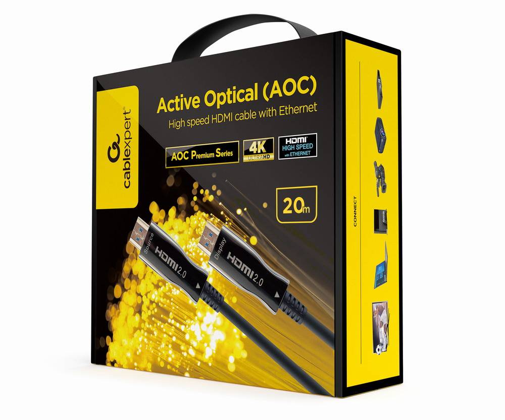 gembird Premium High Speed HDMI AOC-Kabel mit Ethernet 20m Multimedia-Technik HDMI-Kabel