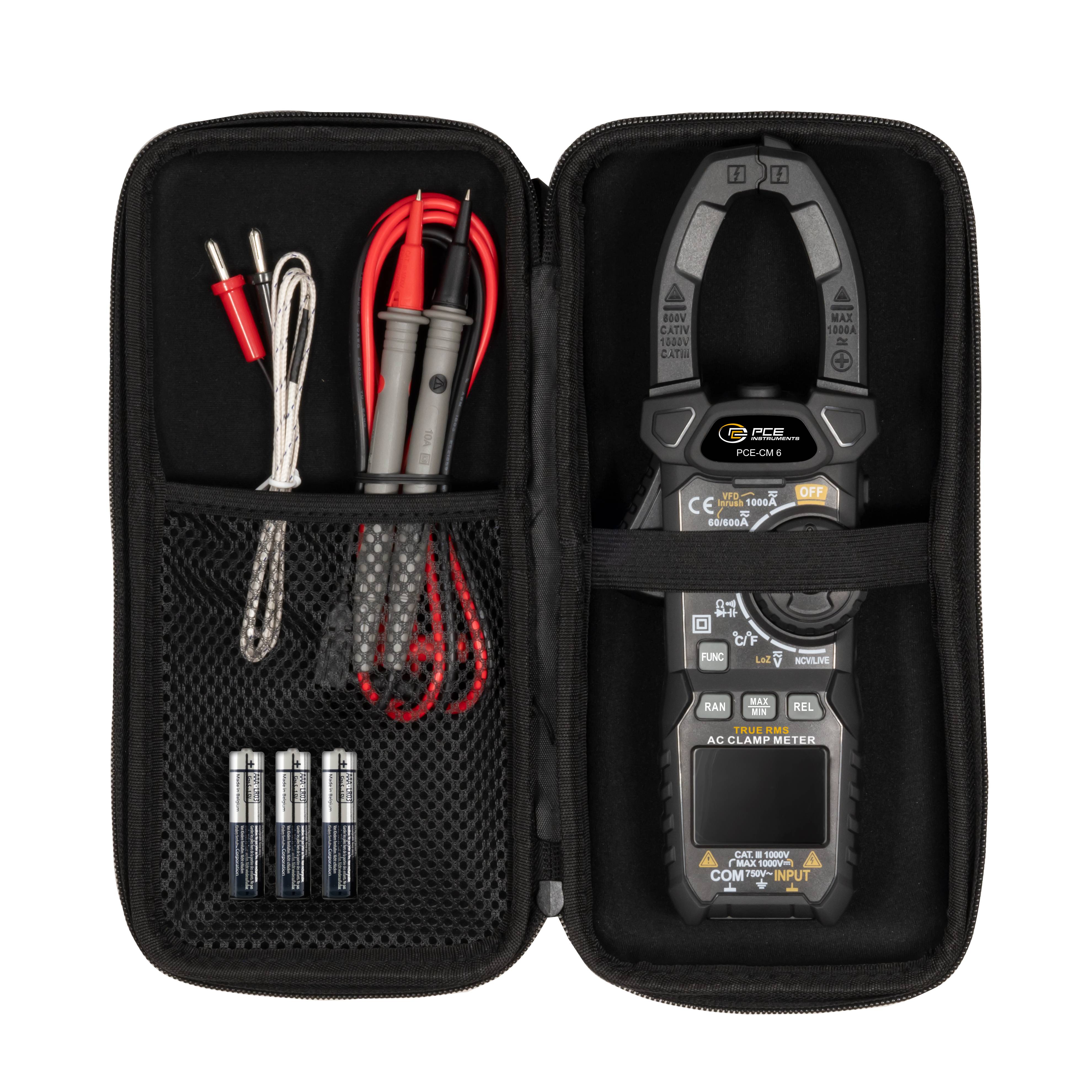 PCE Instruments Hand-Multimeter PCE-CM 6 digital |Wechselstrom 0,1 ... 1000A |6000 Counts |CAT III 1000V |CAT IV 600V