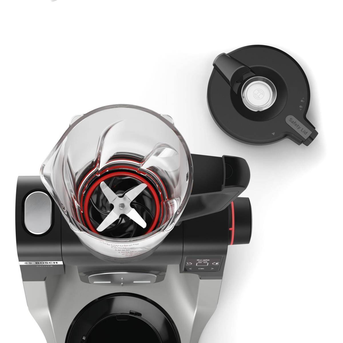 Bosch MUZS6MX - Befestigungsset - 1,5 l - Edelstahl - Schwarz - Transparent - Glas - Kunststoff - Food proce