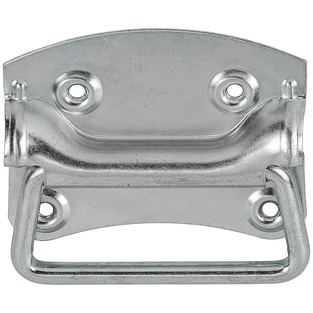 Kistengriff, mit Platte, L135mm, B105mm, S1,75mm,Griff Ø 10mm, Stahl