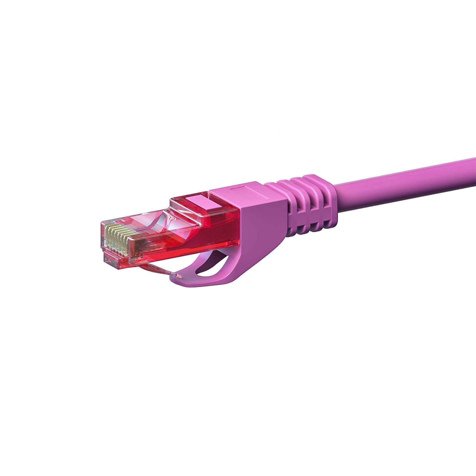 Danicom - CAT6 Netzwerkkabel, U/UTP, 0.50 meter, Rosa, 100% Kupfer