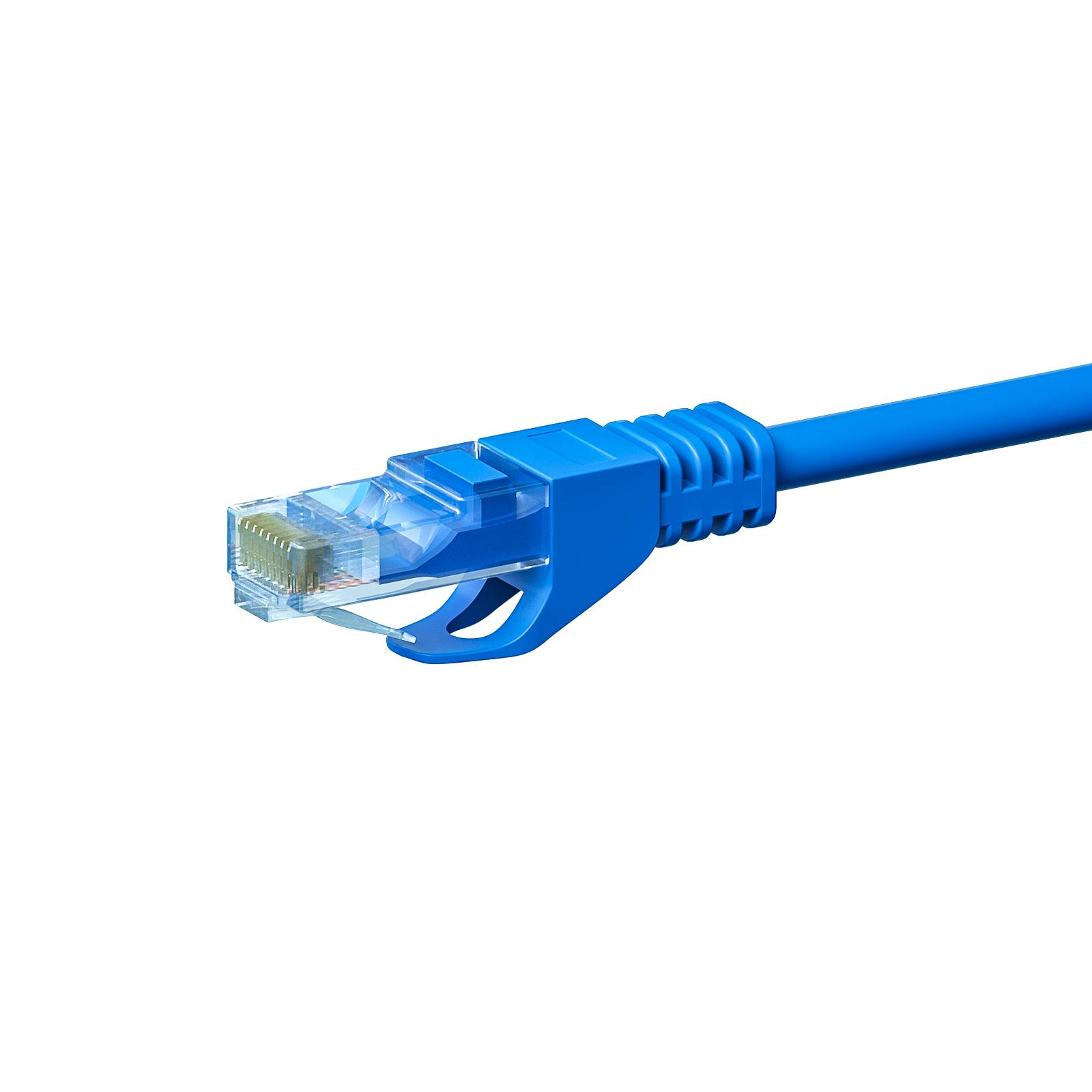 Danicom - CAT5e Netzwerkkabel, U/UTP, 0,25 Meter, Blau, 100% Kupfer
