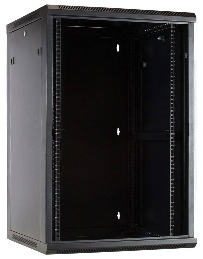 Danicom - 18 HE Serverschrank, Wandgehäuse mit Glastür (BxTxH) 600 x 600 x 900mm
