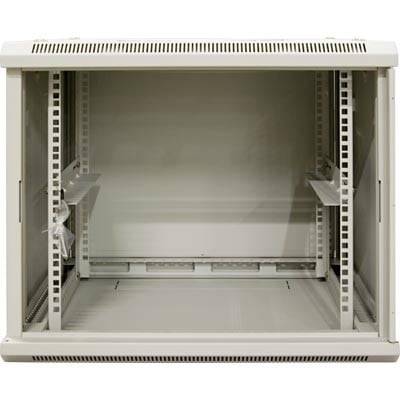 Danicom - 6 HE Serverschrank, Wandgehäuse, mit Glastür, Weiß, (BxTxH) 600 x 450 x 367 mm
