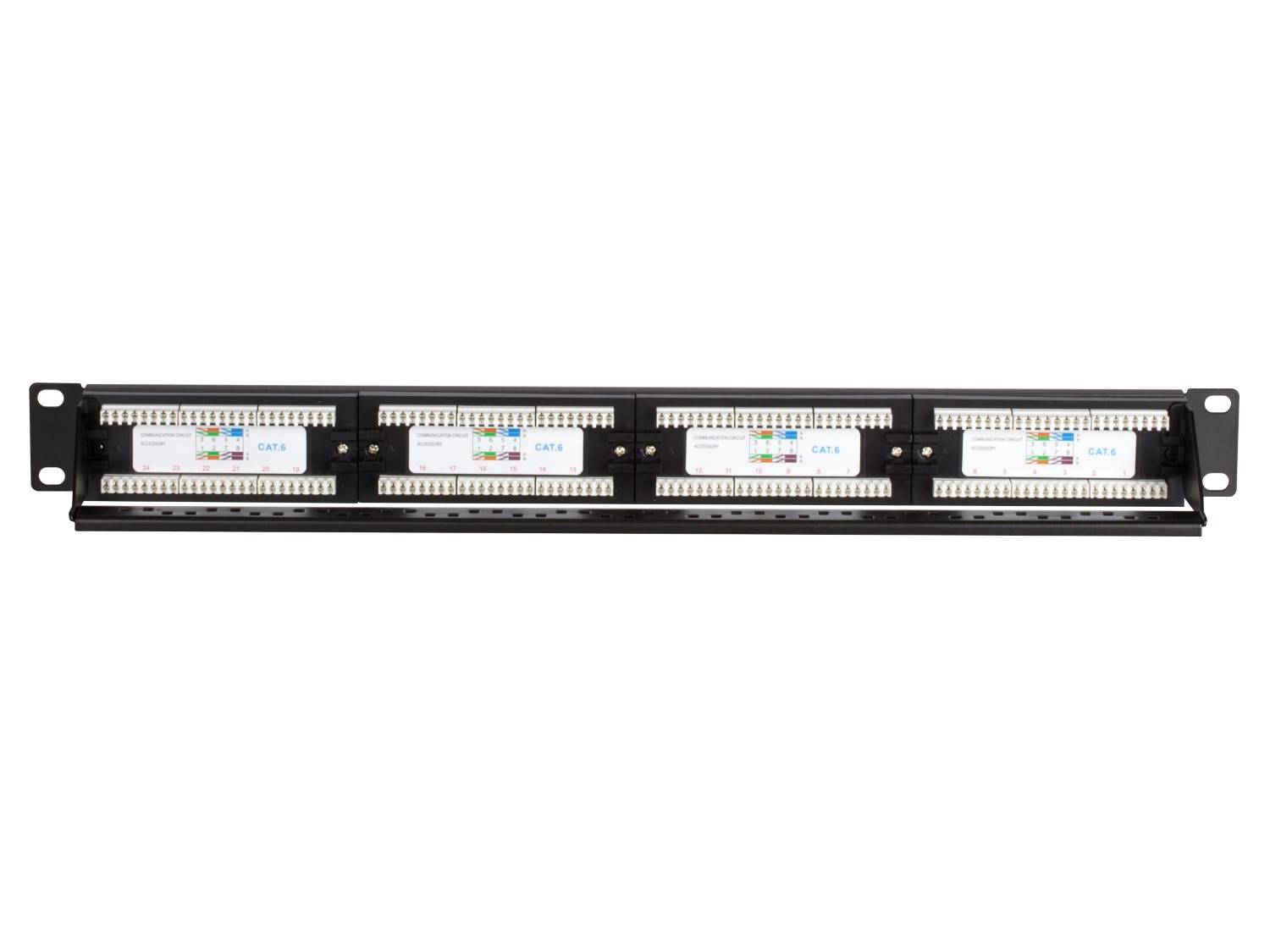 Danicom - Patchpanel 19" CAT6 UTP - 24 ports