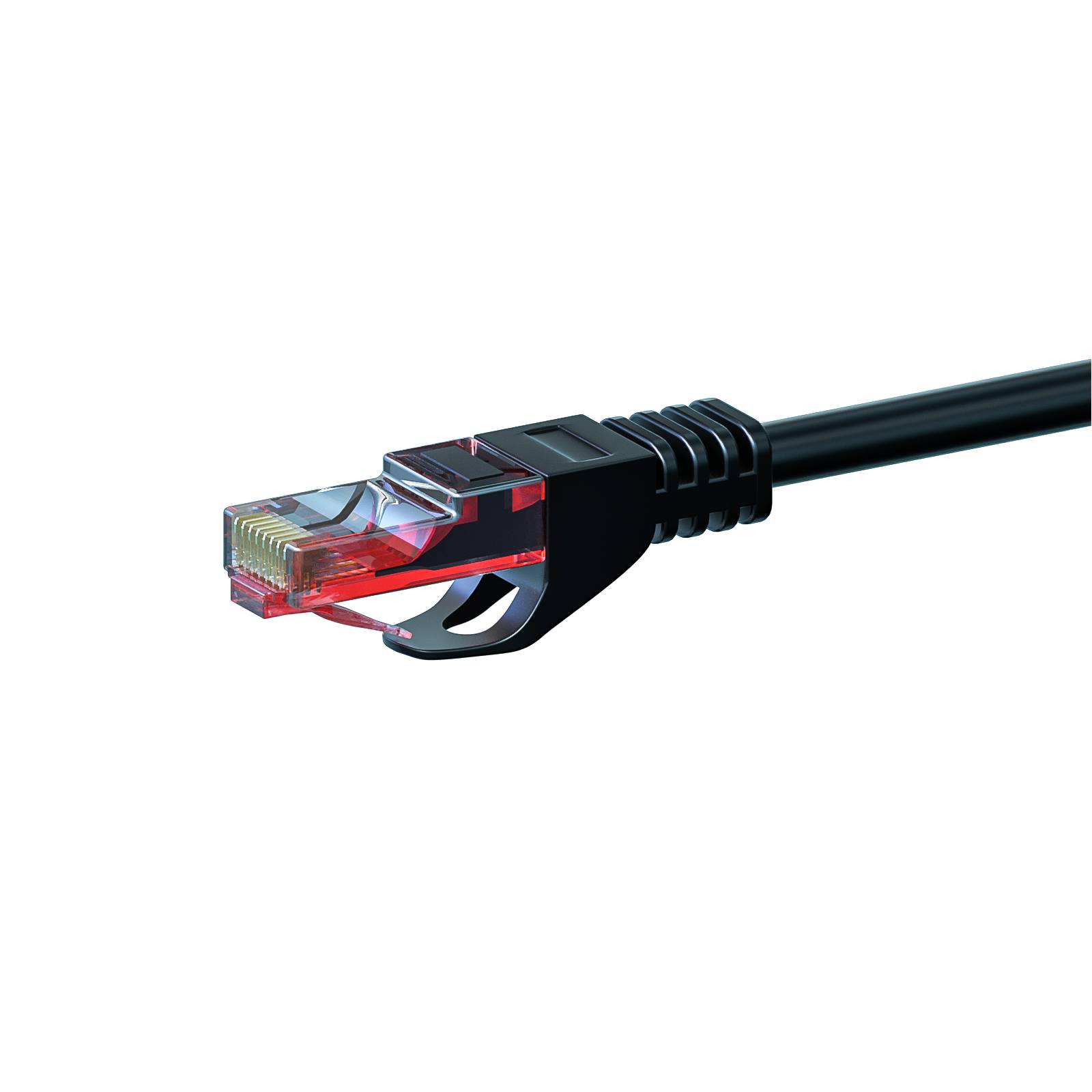 Danicom - CAT6 Netzwerkkabel, U/UTP, 3 meter, Schwarz, 100% Kupfer