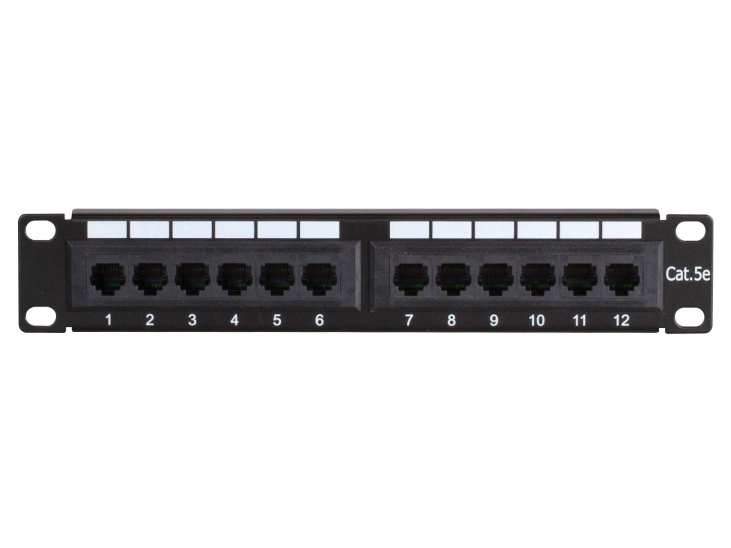 Danicom - Patchpanel 10”, 12-fach UTP Patchpanel CAT 5e