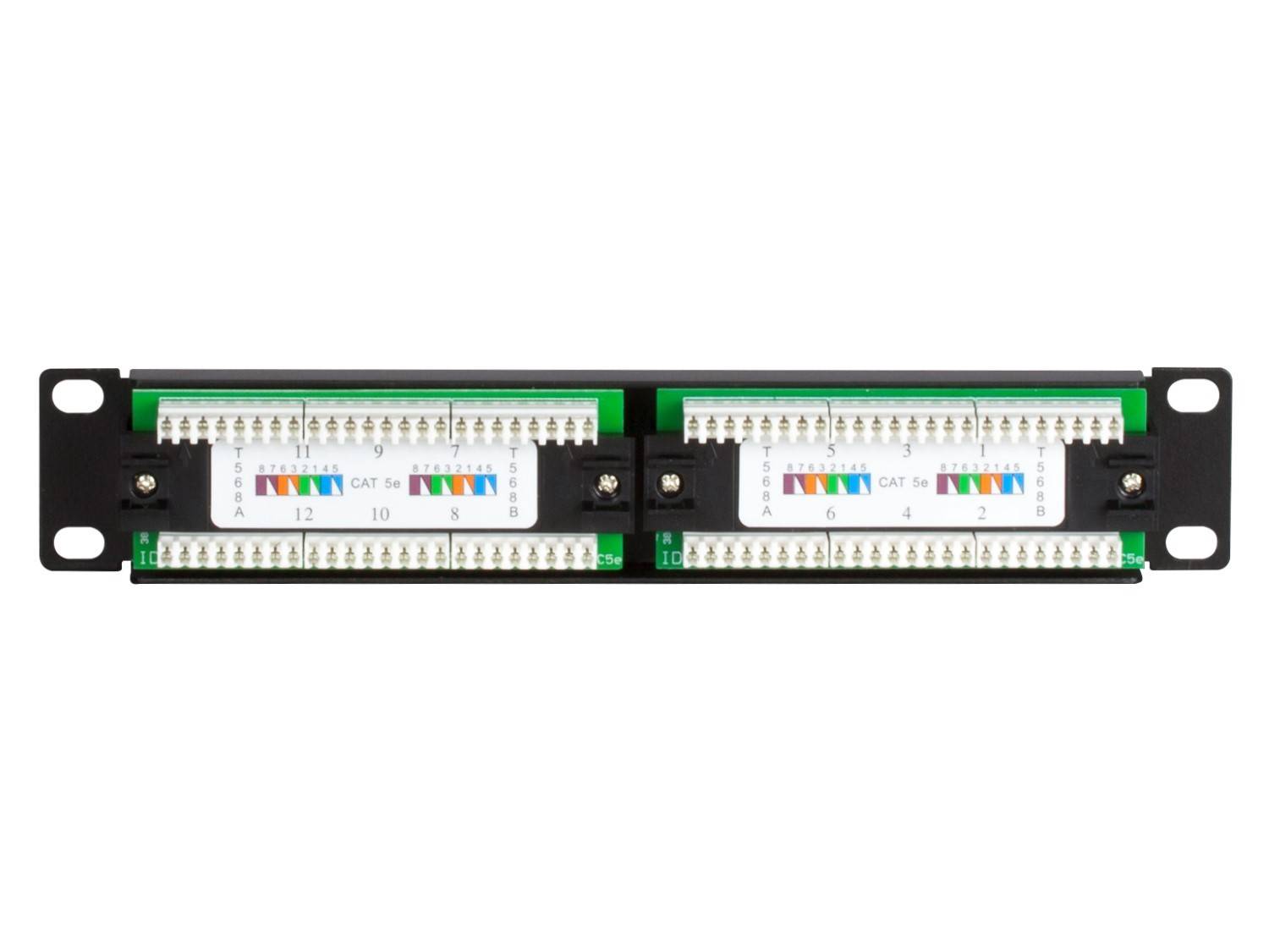 Danicom - Patchpanel 10”, 12-fach UTP Patchpanel CAT 5e