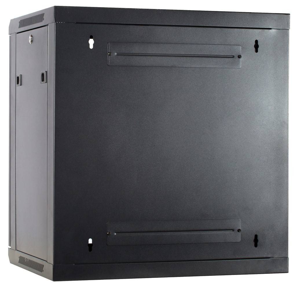 Danicom - 12 HE Serverschrank, Wandgehäuse, mit Glastür, nicht vormontiert (BxTxH) 600 x 450 x 634mm