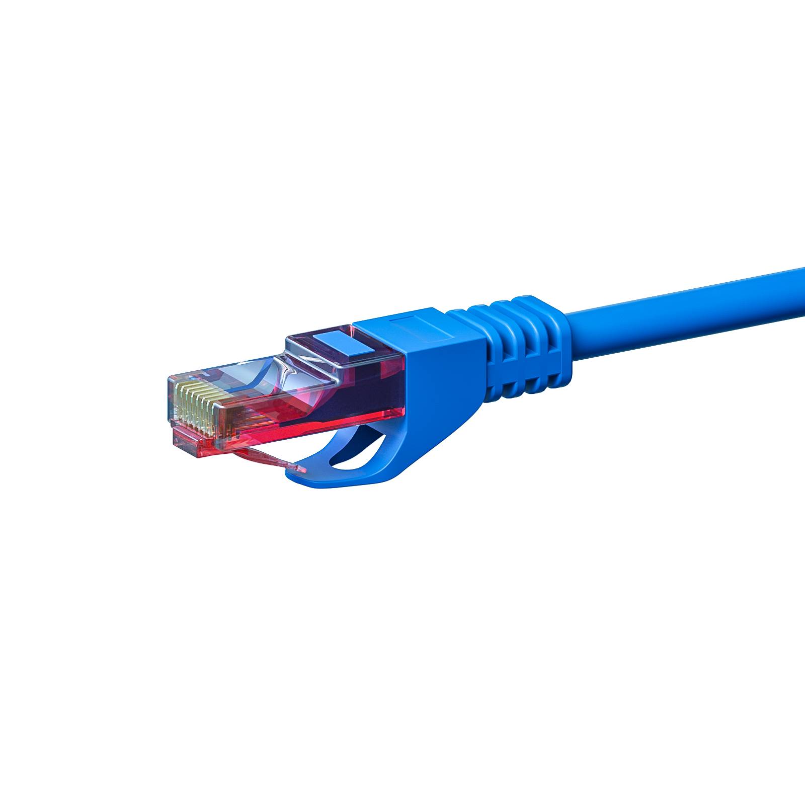 Danicom - CAT6 Netzwerkkabel, U/UTP, 1 meter, Blau, 100% Kupfer