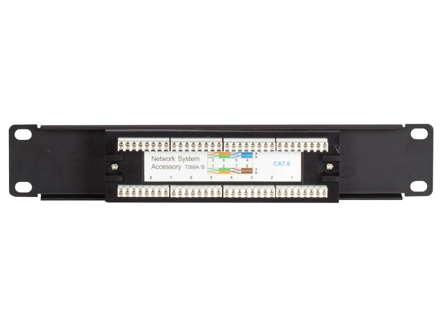 Danicom - Patchpanel 10”, 8-fach UTP Patchpanel CAT 6