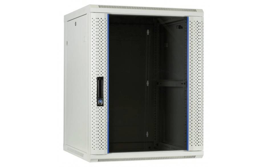Danicom - 6 HE Serverschrank, Wandgehäuse mit Glastür, Weiß, (BxTxH) 600 x 600 x 368mm