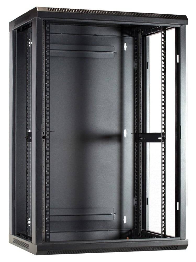 Danicom - 18 HE Serverschrank, Wandgehäuse, mit Glastür, nicht vormontiert (BxTxH) 600 x 450 x 900 mm