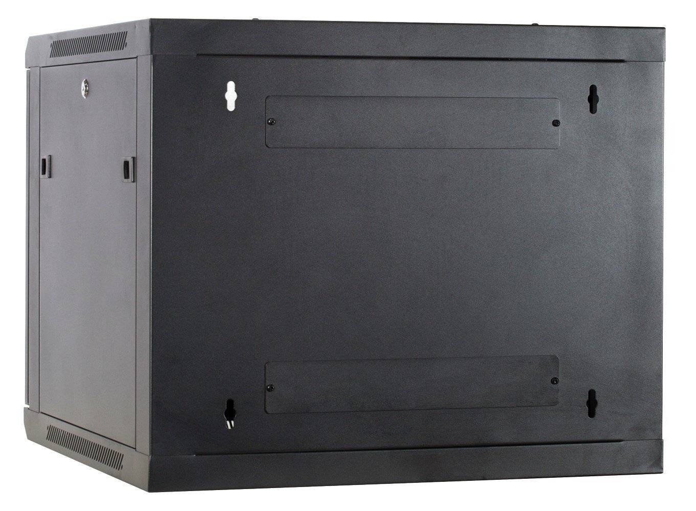 Danicom - 9 HE Serverschrank, 19” Wandgehäuse mit Glastür (BxTxH) 600 x 600 x 501mm