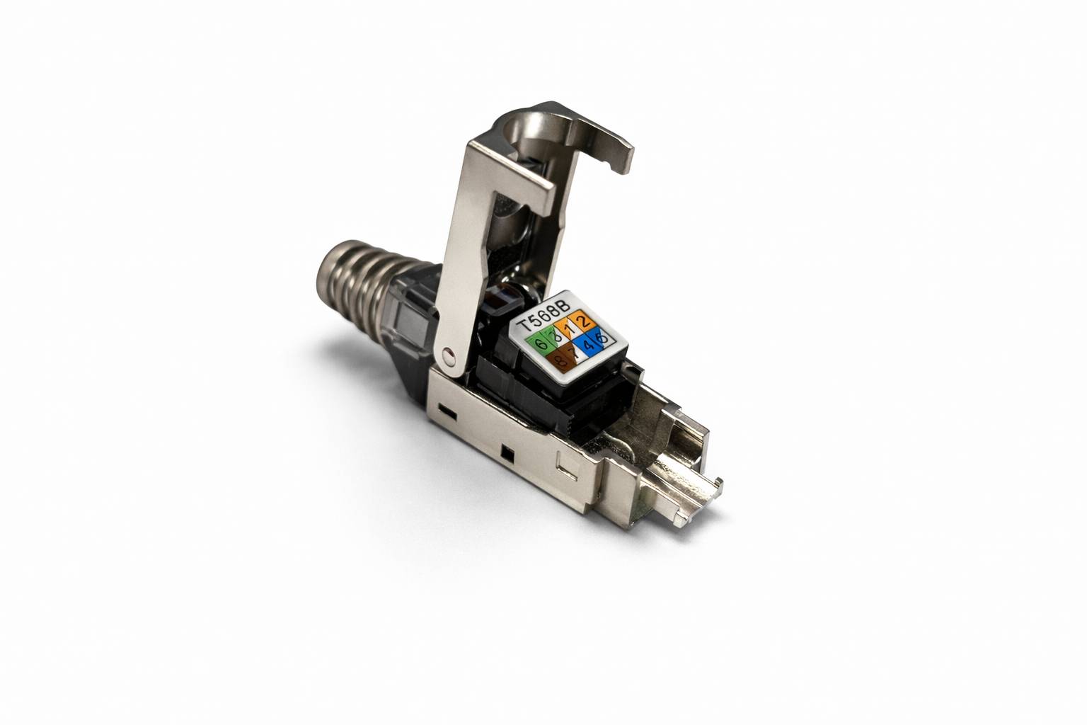 DANICOM S/FTP CAT6a Toolless RJ45 Netzwerkstecker - für Starrleiter