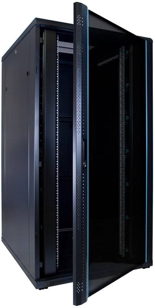 Danicom - 32 HE 19” Serverschrank, mit Glastür (BxTxH) 800 x 1000 x 1600mm