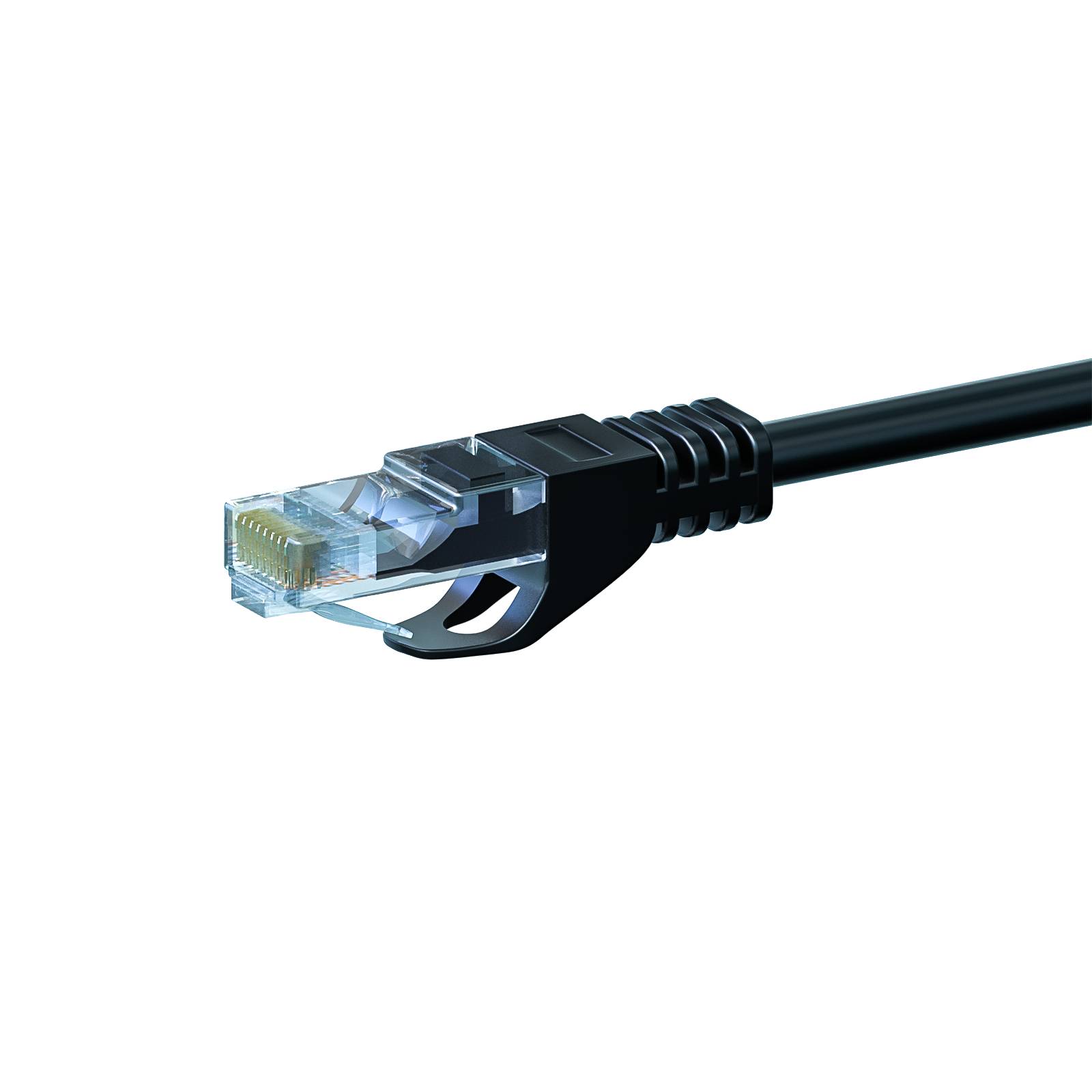 Danicom - CAT5e Netzwerkkabel, U/UTP, 0.50 meter, Schwarz, 100% Kupfer