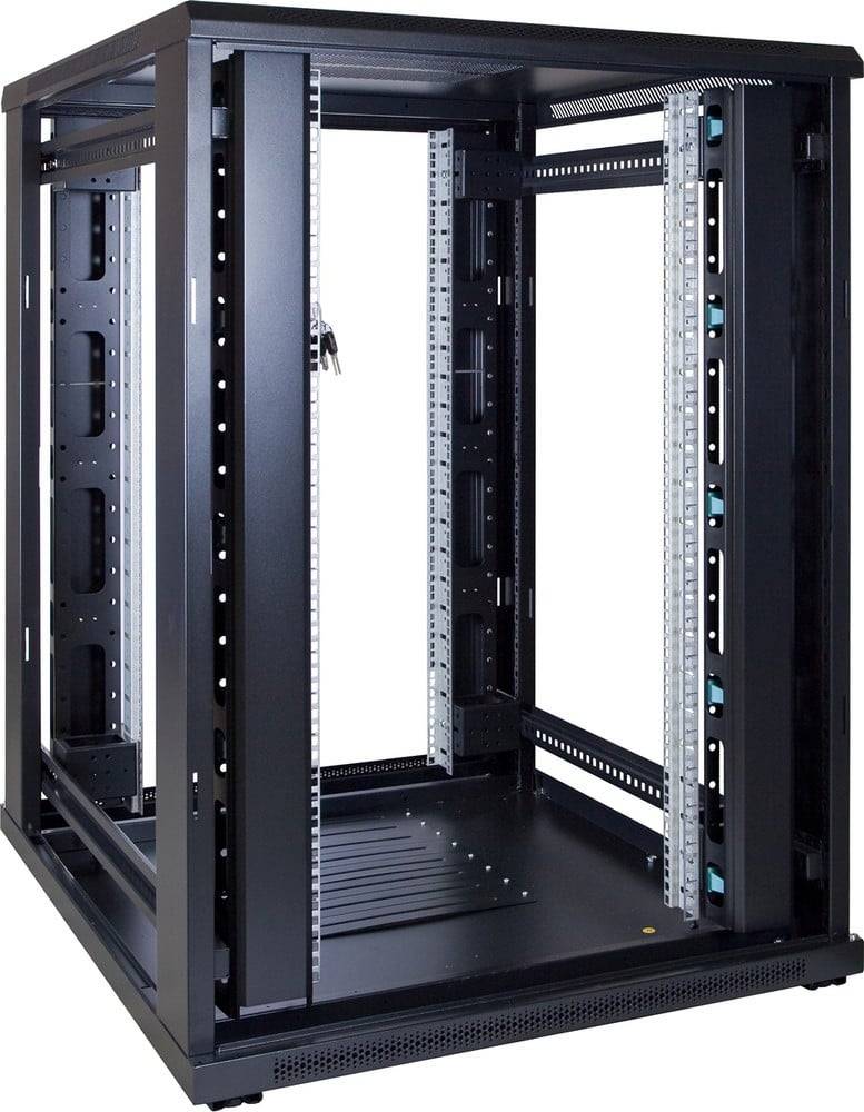 Danicom - 22 HE 19” Serverschrank, mit Glastür (BxTxH) 800 x 1000 x 1200mm