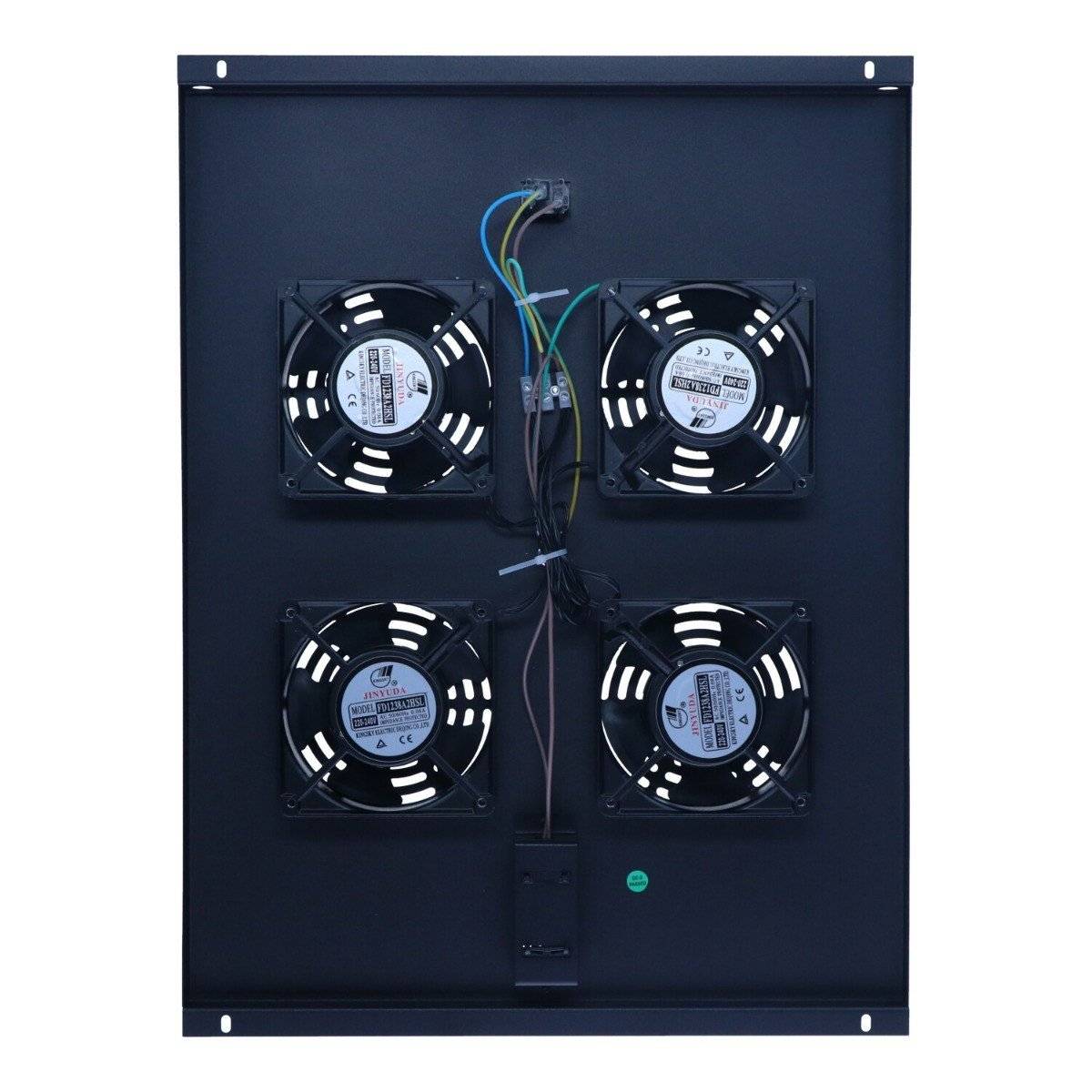 Lüftereinheit - Ventilator Paket mit 4 Ventilatoren und Thermostat geeignet für Serverschränke mit einer Tiefe von 800mm