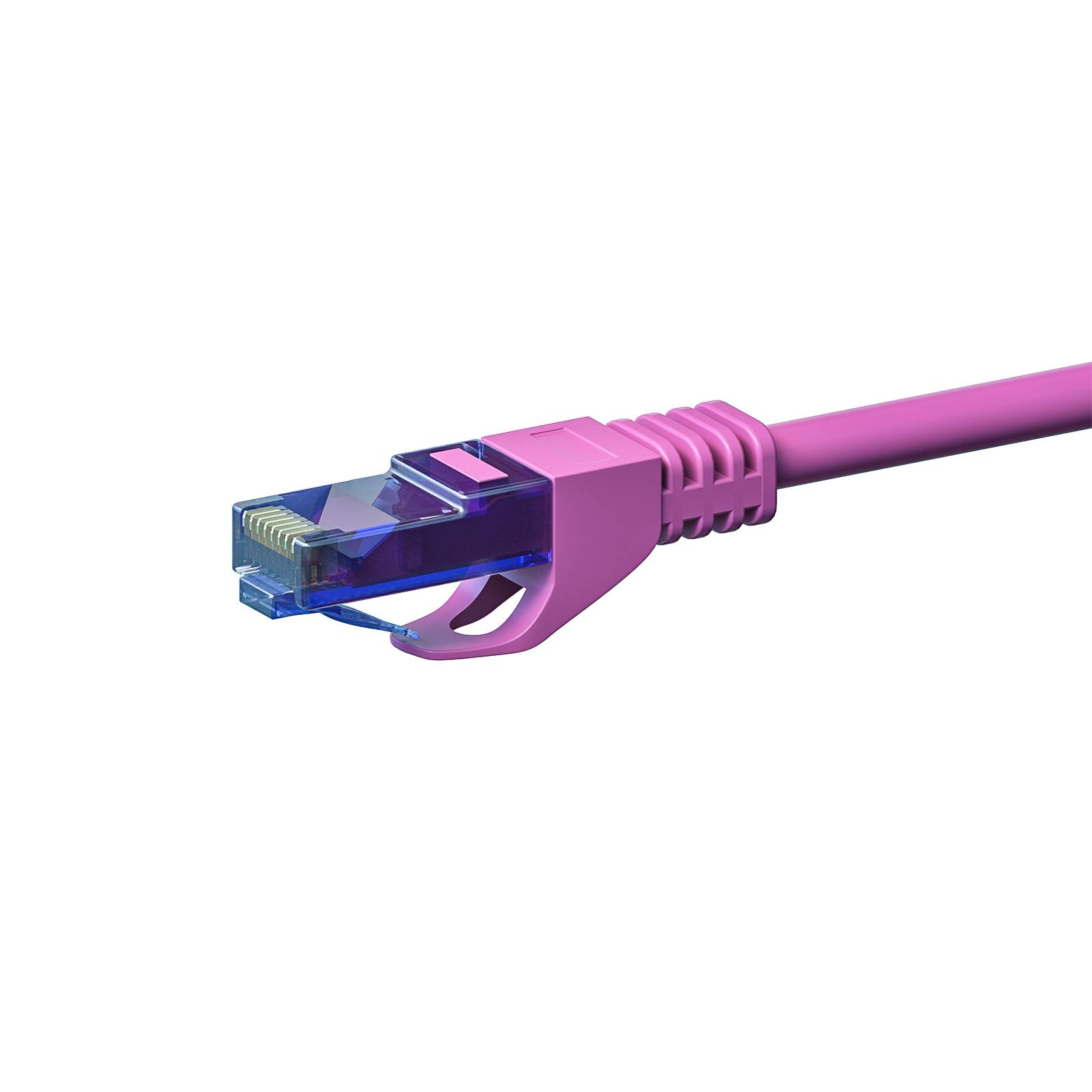 Danicom - CAT6a Netzwerkkabel 100% Kupfer - U/UTP - 15 Meter - Rosa